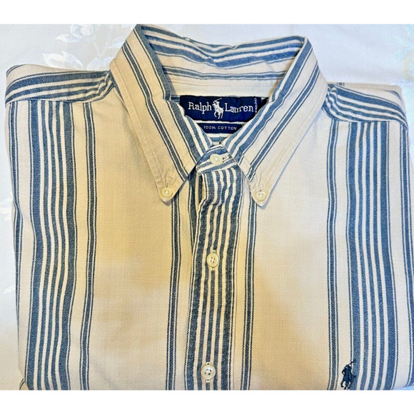 RALPH LAUREN LOT OF 6 HAVY SHIRTS Button Front DOW Long Sleeve SIZE XL # 1 - Picture 15 of 16